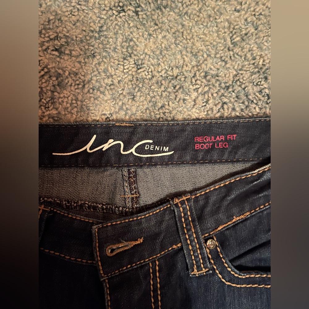 Regular fit size 14 boot leg jeans ,dark wash